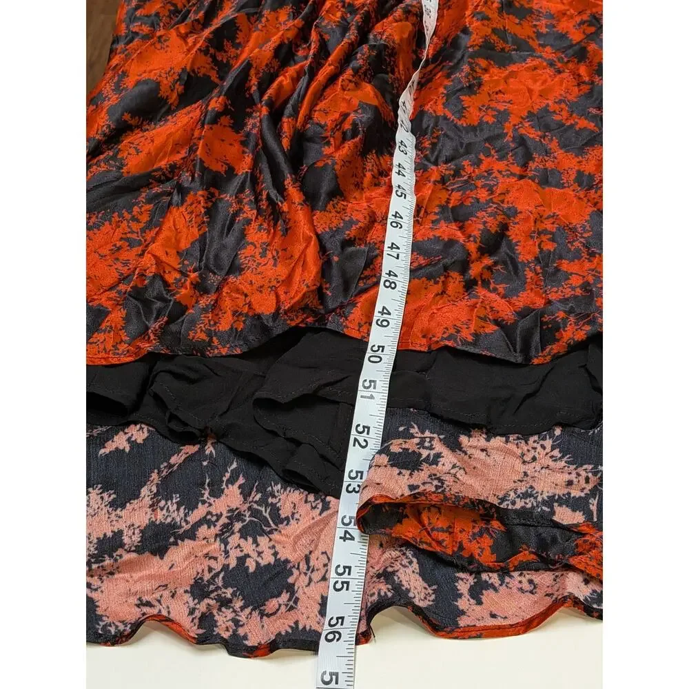 Caballero Abstract Print Midi Dress Silk Cotton XL Cowgirl Western Dark Romantic - Picture 7 of 7